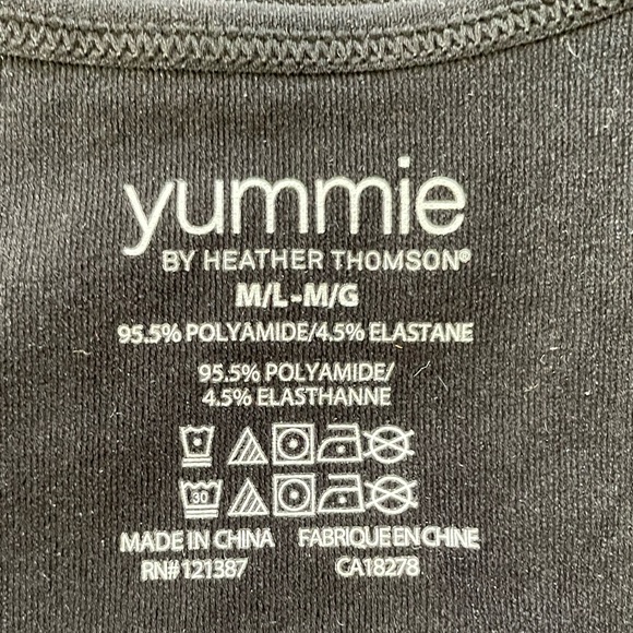 NWOT Yummie by Heather Thomson Black Body Shaper Scoop Neck Shape Wear SZ: ML/MG - Picture 4 of 6